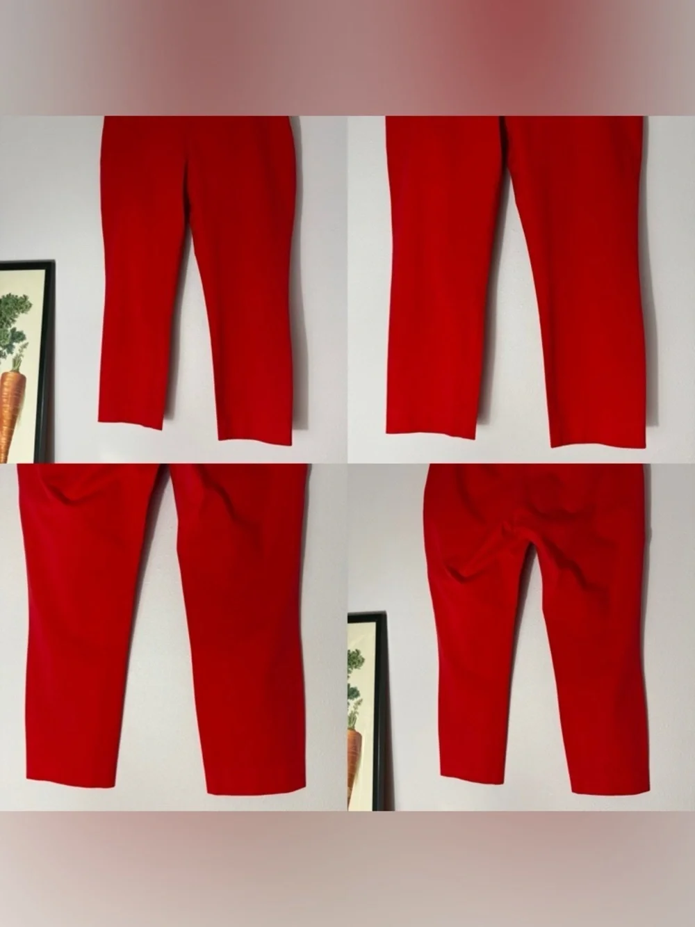 Lauren Ralph Lauren black label red cropped slack size 12